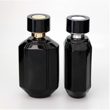 Parfüm Ve Kolonya Şişesi 100 Ml 2 Adet Siyah Özel Kolay Kapama Cam Şişe