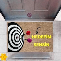 Kapı Önü Paspası Dekoratif Dijital Baskı Hedefim Sensin P-2453 Renkli