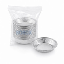 Borox Alüminyum Tartım Kabı - 100x16mm Tartım Kapları 50adet