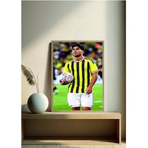 Marco Asensio Sarı Lacivert Poster Doğal Ahşap Çerçeveli Tablo Çok Renkli - 920058499 Çok Renkli
