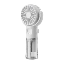 Taşınabililir Su Hazneli Mini Usb Şarjlı 3 Kademeli Askılı El Vantilatör Fan Soğutucu F4 Beyaz
