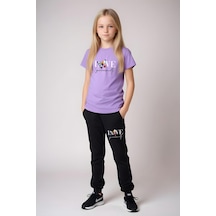 Fyk Kids Kız Çocuk Baskılı Love Your Self Bel Detayı Lastikli Alt-üst Takım Lila Fyk Kids Kız Çocuk Baskılı Love Your Self Bel Detayı Lastikli Alt-üst Takım Lila