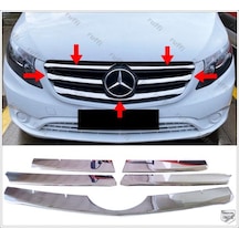 Mercedes Vito W447 Krom Ön Panjur 5 Prç 2020 ve Üzeri Geniş Model