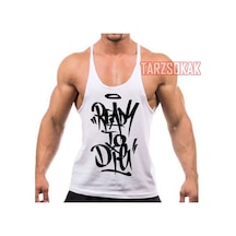 Tarzsokak Gym Tank Top Fitness Sporcu Atleti Gym21 Beyaz