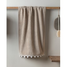 Madame Coco Ruth %100 Pamuk Kroşeli Yüz Havlusu - Bej - 50x70 Cm 8684427300749 Çok Renkli