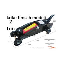 Kriko Timsah Tipi 2 Ton Tekerlekli Araba Altı Kriko Sürgü Kiriko