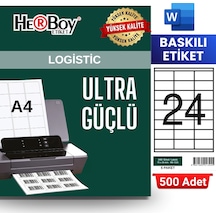 Herboy Hb-1324 70 X 35 Mm A4 Baskılı Laser Etiket 500 Adet