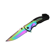 Browning 3-8 Kamp Çakı Gökkuşağı 22 Cm Manuel, Kemerlikli Çok Renkli