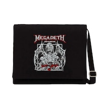 Megadeth Crush The World Siyah Kanvas Postacı Çantası