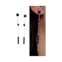 Sky Diamond Blue Creative Sapphire 925Ayar Gümüş Lüks Sallantılı