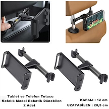 Tablet ve Telefon Tutucu Araç İçi Koltuk Kafalık Model 2 Adet
