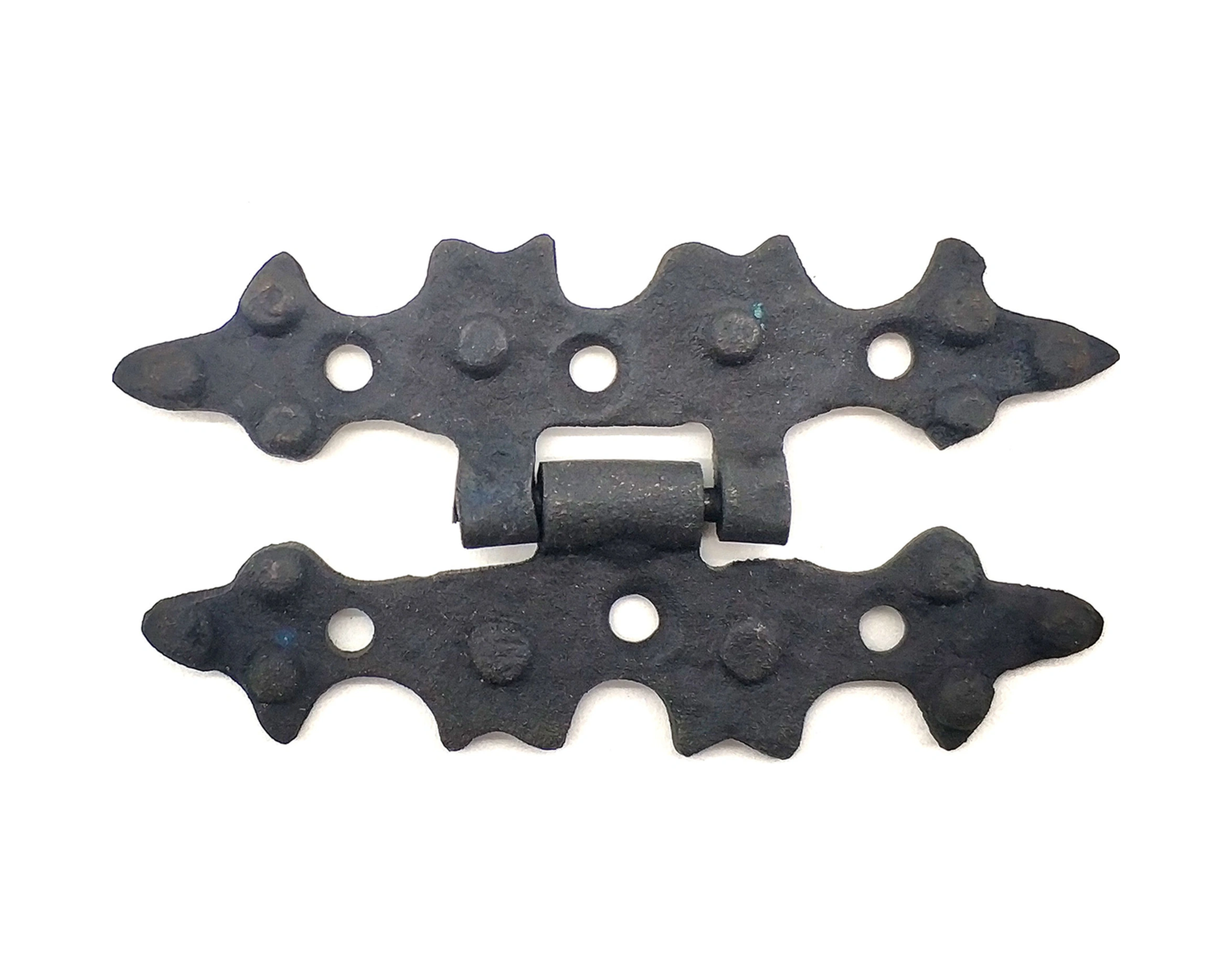 Antika Tarz Dekoratif Pirinç Yıldız Menteşe - 84x44 Mm, Oksit 1