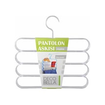 4 Bölmeli Seffaf Pantolon Askisi 510586 Plastik Beyaz Diğer