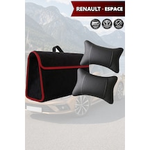 Renault Espace Uyumlu Siyah Renk Koltuk Yastığı Bagaj Çantası Lüks Model