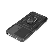 M4 Pro 4g Kılıf Pars Lens Yüzüklü Silikon - Siyah