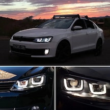 Jetta Çift U Led Far Takımı 2011 Sonrası Mk6