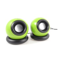 Qtqgoıtem 2 Pcs Yeşil Siyah Bilgisayar Usb 2.0 3.5mm Top Şekli Mini Ses Kutusu Hoparlör Model: 514 1fc 5bf Eb6 3e7