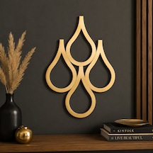 Gold Su Damlası Duvar Dekoru 32 40 Cm 6 Mm Mdf 32x40