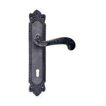 Antika Tarz Dekoratif Pirinç Sultan Banyo Kapı Kolu - 270x54mm, Oksit