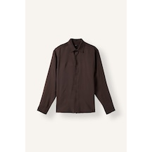 Defacto Regular Fit Polo Yaka Modal Uzun Kollu Gömlek H5254ax26aubn192 Kahve-bn192