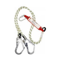 Safeset Lanyard Çift Kol Statik Halat Şok Emicili