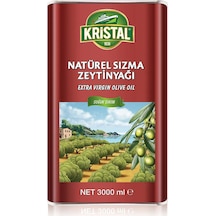 Kristal Natürel Sızma Zeytinyağı Dolgun Güçlü Lezzet 3 Litre Teneke