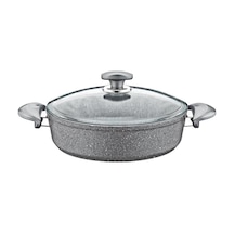 Oms Granit 30X8.5 CM Karnıyarık Tencere 3310 Gri Oms Granit 30X8.5 CM Karnıyarık Tencere 3310 Gri