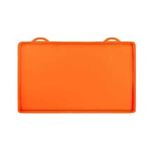 Ulzyvf Turuncu Silikon Örtü Matı, Izgara Desenli 22 İnç Blackstone Gp Turuncu