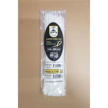 Kelepçe 380 Mm Kablo Bağı Beyaz 1 Paket 100 Adet Cırt Kelepçe
