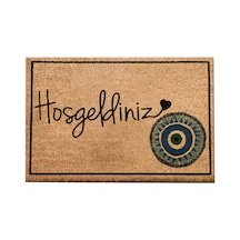 Coco Hoşgeldiniz Nazar 40x60 Cm Doğal Koko Kıl Paspas,hindistan Naturel Kapı Önü Paspası Renkli