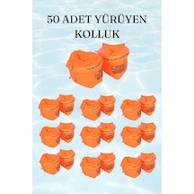 50 Adet Yürüyen Kolluk, Turuncu Renk Çok Adetli Kolluk, Toptan Kolluk, Toplu Adet Yüzme Kolluğu Turuncu