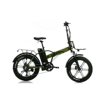 Corelli Broster Techla Fat Bıke Elektrikli Katlanır Bisiklet 42cm Hd 20 Jant 7 Vites Metalik Yeşil Çok Renkli