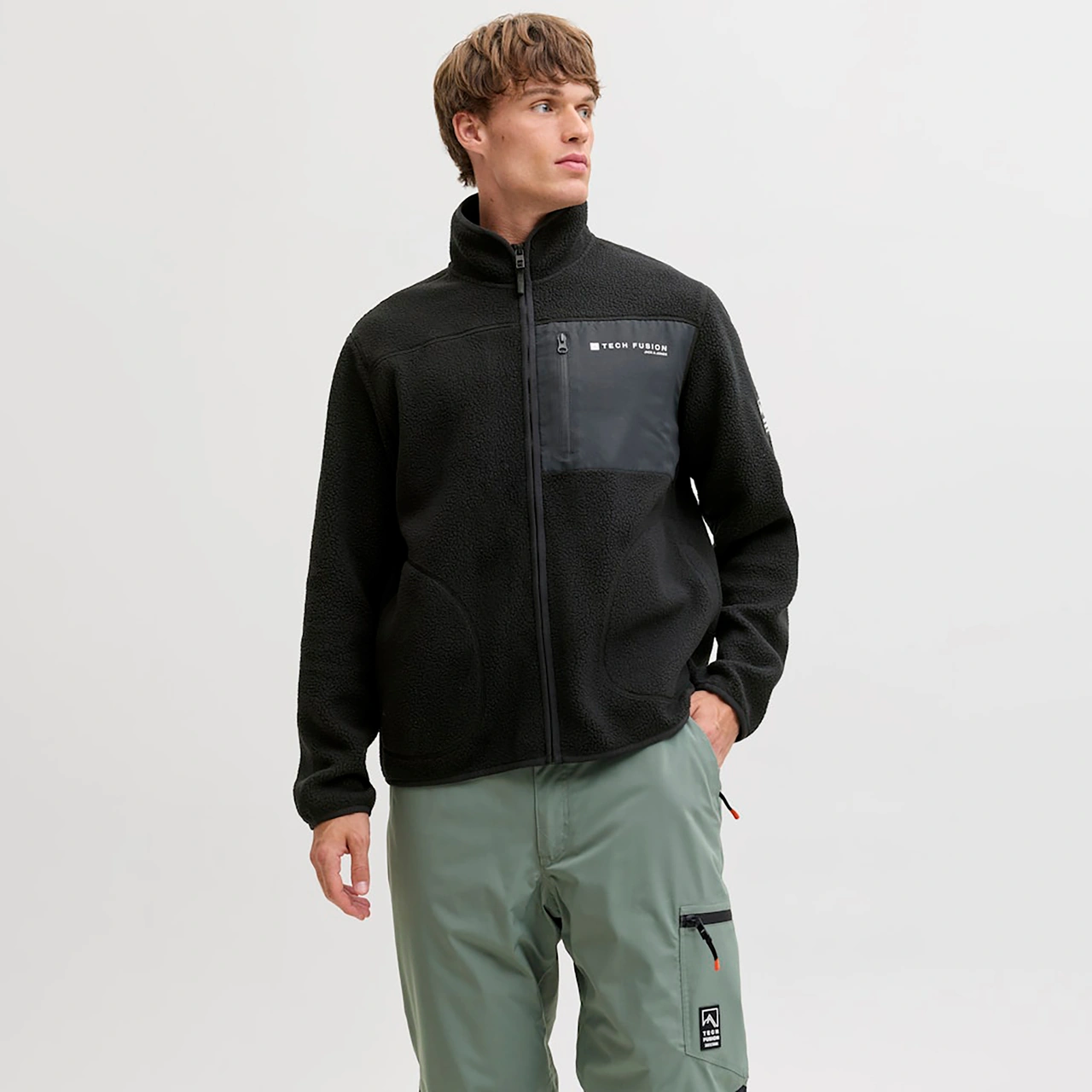 Jack & Jones Alpes Erkek Siyah Polar Ceket 12284827-bbt Siyah