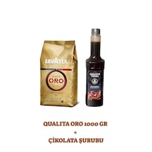 Lavazza Qualità Oro Kahve Çekirdeği 1000 Gr Ve Grande Terra Çikolata Şurubu 750 Ml Seti Çekirdek