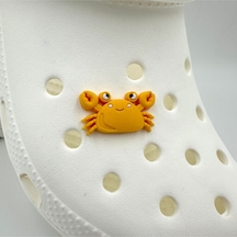 Crocs Terlik Süsü Ve Aksesuarı , Çanta Süsü Jibbitz 3d Yengeç 05 Görsel Figür Aksesuar Sarı