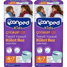 Canped Kids Çocuklar İçin Tekstil Yüzeyli Külot Bez 17-30 KG 4-7 Yaş 2 x 9 Adet