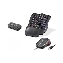 Mobil Oyun Klavye Mouse Dönüştürücü Seti Rgb Siyah K191 Diğer