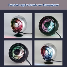 Bosphorusboutique Usb'li Taşınabilir Soğutucu Mini Led Klima Işıklı Hızlı Geeroyoo Fanı Araç 3 - Lt
