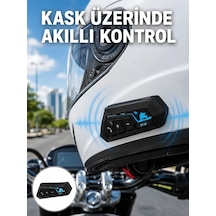 Bluetooth Kask Kulaklığı Intercom 5.0 Bluetooth Android Ve İos Uyumlu Yeni Nesil 01282969