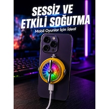 Manyetik Telefon Soğutucu Rgb Fanlı Mobil Oyun Soğutucusu - Lisinya