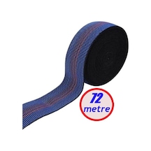Kaliteli Elastik Kolon - Üç Çizği Mavi 5cm Eninde 8-12-24-48-72 Metre Esnetilmeden Kesilir Mavi 72 Metre