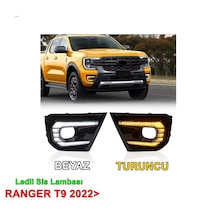 Ford Ranger T9 2022+ Ledlı Sıs Turuncu Beyaz