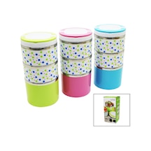 Lunch Box-10781 Çiçekli 3'lü Sefer Tası & Saklama Kabı 1.26lt Diğer