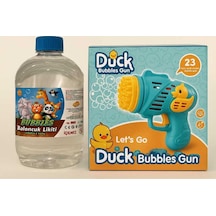 Duck Çok Delikli Pilli Köpük Atan Baloncuk Çıkaran Tabanca 23 Dilekli+ 500 Ml Köpük Likidi