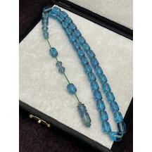 Sistemli Mor Hareli Mavi Turkuaz Ateş Kehribar Tesbih 8x12 Mm