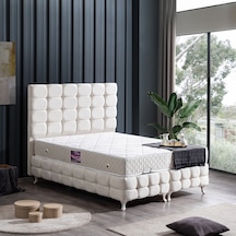 Setaymobilya Baza, Duke Lux Çift Kişilik Krem Baza + Başlık + Deluxe Yatak