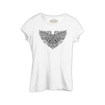 Angry Owl Tattoo Beyaz Kadın Tshirt 001