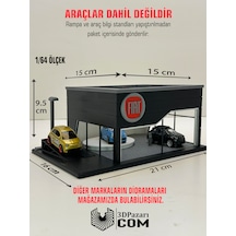 3d Baskı 1/64 Ölçekli Fiat Showroom Tasarımlı Diorama Araç Sergileme Garajı