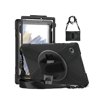 Mey İthalat Samsung Galaxy Uyumlu Tab A11 Plus Kılıf Amazing Tablet Kapak - Siyah Klasik