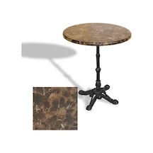 Çipa 1002 Döküm Ayak Yuvarlak Masa Çap 80cm - Werzalit, Wermodin Ve Allzalit Tabla - Karacabey Mermer Çok Renkli